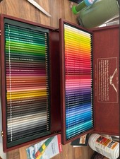 Beau coffret en bois de 100 crayons de couleur aquarellables de Faber-Castell