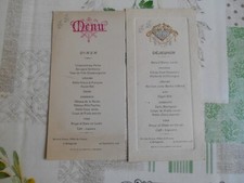 menu ancien collection