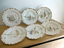 Six assiettes plates faience - plates,