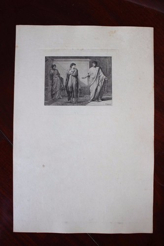 1879 eau forte barrias - ✒,