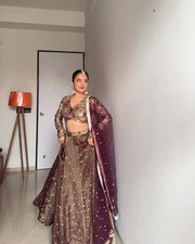 PARTY WEAR BRIDAL LEHENGA CHOLI DESIGNER LEHNGA DRESS INDIAN BOLLYWOOD DESIGNER