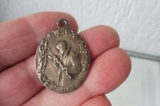 Pendentif Religieux, 800 Argent, Vieux Pendentif : Ste Aloysius Ora Pro Nobis
