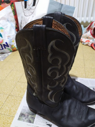 Santiag homme noir cuir - santiag, en