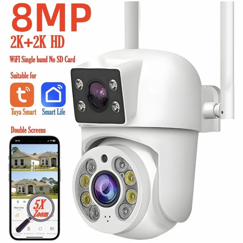 Caméra wifi 8mp - ptz, double