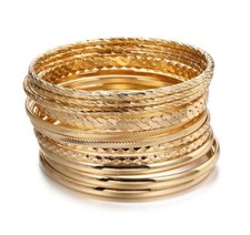 12x Bracelet Femme Jonc Fin