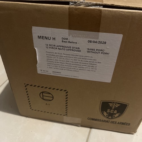 Cartons rations combat - cartons, 12
