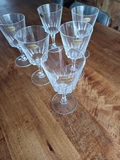 6 verres a eau en cristal d