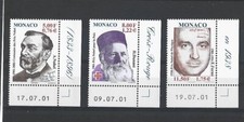 MONACO - TIMBRES NEUFS** - N° 2314 à 2316 - 2001 - CENT. PRIX NOBEL - VOIR SCAN