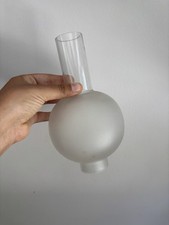 Verre pour Lampe à Pétrole - Opaque - Vintage - H20,8cm Ø4,4cm