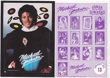 Michael Jackson Carte Autocollant #4 TOPPS GIANT Sticker Collection Card 1984