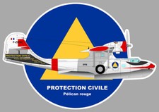 Autocollant avion catalina - autocollant,