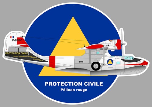 Autocollant avion catalina - autocollant,
