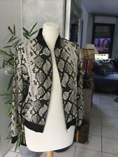 Blouson veste VINTAGE LOVE taille S/M facon reptile serpent vert kaki neuve
