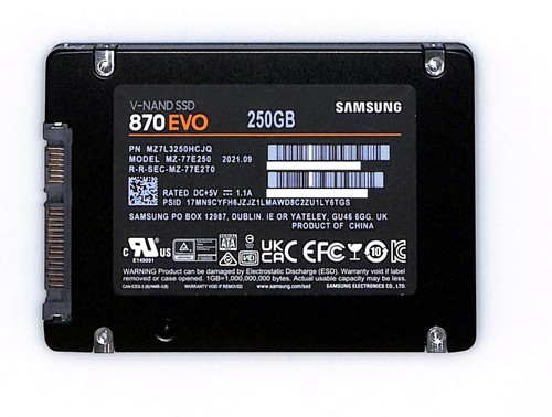 Samsung 870 evo 250go - 250go, 2,5