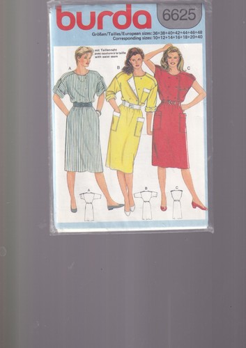 Patron burda 6625 robe - ,