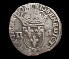 Henri IV 1/4 d'Ecu à la Croix Feuillue 1607 T Nantes 