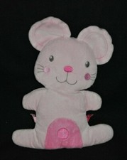 ?Doudou Souris Semi Plat Rose NICOTOY KIABI Croix Rond Peluche 28 Cm TTBE