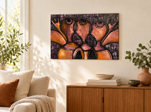 Tableau poisson abstrait