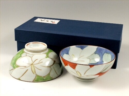 Paire arita yaki porcelaine - arita,