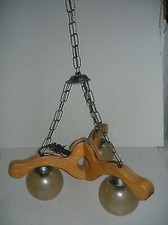 Lustre Lampe Fer Forgé Bois