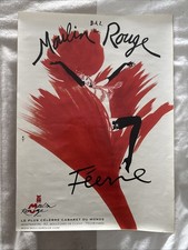 AFFICHE ANCIENNE DE PUBLICITÉ DE GRUAU CIRCA BAL DU MOULIN ROUGE FÉERIE.