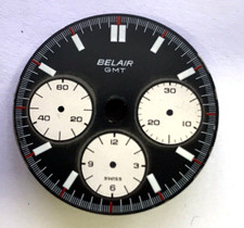 Cadran montre watch Belair GMT chronograph chrono dial Valjoux 72 diam 29,5mm n1