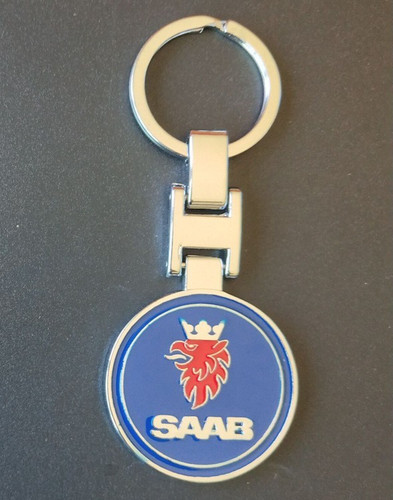 Saab metal buckle keychain - metal, h