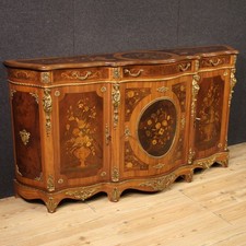 Buffet français meuble bois marqueté enfilade antique style 20ème siècle