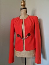 RIVER WOODS : MAGNIFIQUE VESTE ORANGE CORAIL CHAINE EN FERMETURE 