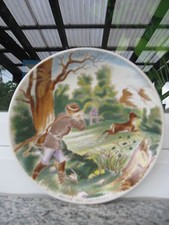 ASSIETTE FAÏENCE SARREGUEMINES Décor CHASSE 18,5 cm