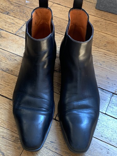 Santoni boots chelsea black - boots,