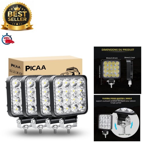 Picaa phare led - 48w, pouces