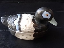 Boite en céramique décorative canard signé