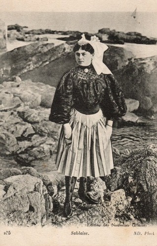 Cpa sablaise ecrite - sablaise, non