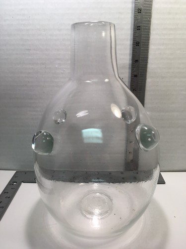 Large art glass jar - jar, x