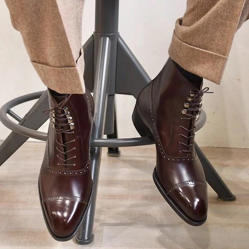 Handmade mens brown lace - handmade,