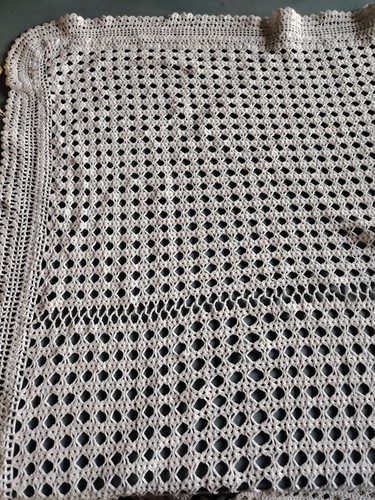 Couvre lit ancien crochet - lit,