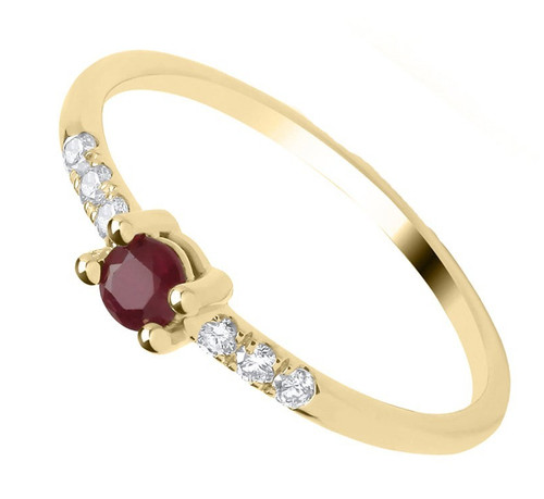 18ct naturel diamant rond - 0.18ct,
