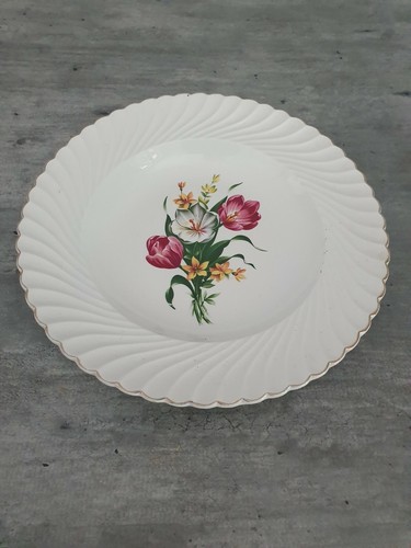 Ancien plat rond - rond, demi
