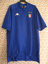 Maillot Italie Kappa Vintage 1999 Jersey Squadra Azzura Bleu Shirt - XL