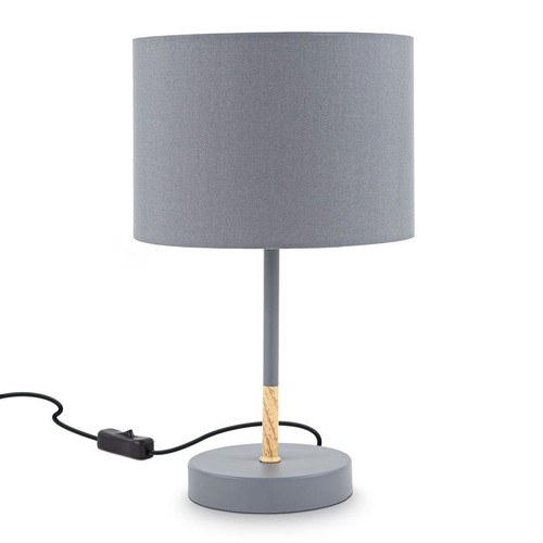 Lampe table chevet gris - de,