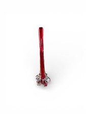 Vase soliflore en verre rouge