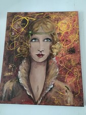 DAM DOMIDO peinture / Toile "Rêve d'automne" F 10 coté, certificat d'autenticité