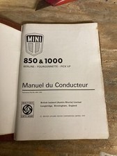 Austin Mini 850&1000 Manuel Du Conducteur 1970