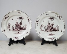 Paire Assiettes en Faïence de