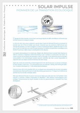 france 2021 SOLAR IMPULSE Pioneer Ecological Transition avion aviation 1 DOC FDC