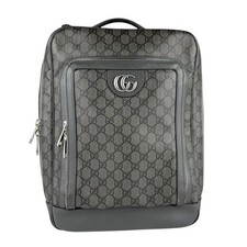 Auth GUCCI Ophidia GG Supreme Backpack Gray PVC - z7847