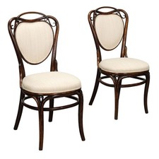 Chaises Thonet N. 6 Anciennes Hêtre Tissu Autriche du XIXe Siècle Originales