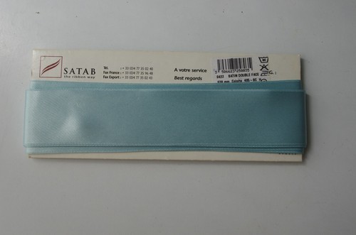 Ruban bleu satin double face - ruban,