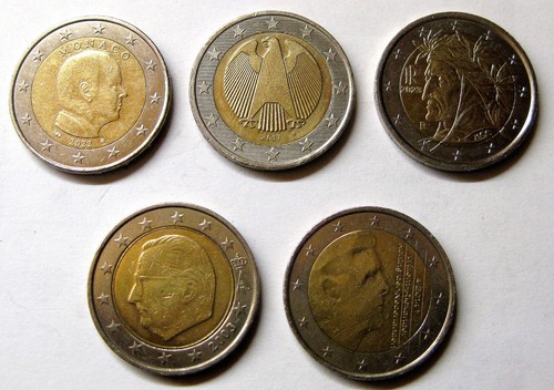 Lot pièces 2 euros - lot, 5